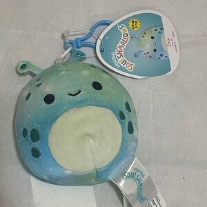 Squishmallows Blue-Green Narwhal Clip Plush